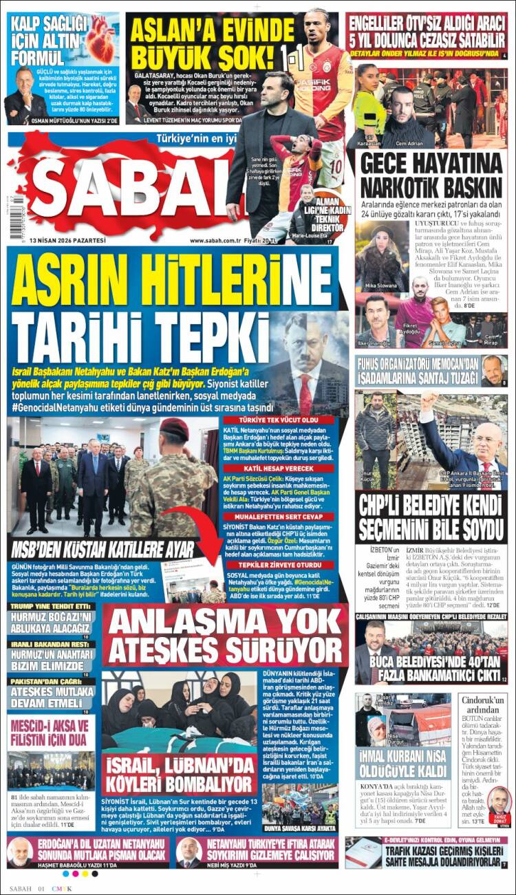 Portada de Sabah (Turqu&iacute;a)