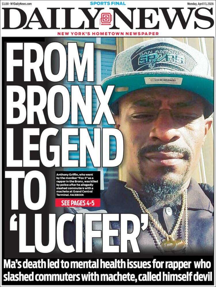 Portada de Daily News - New York (USA)