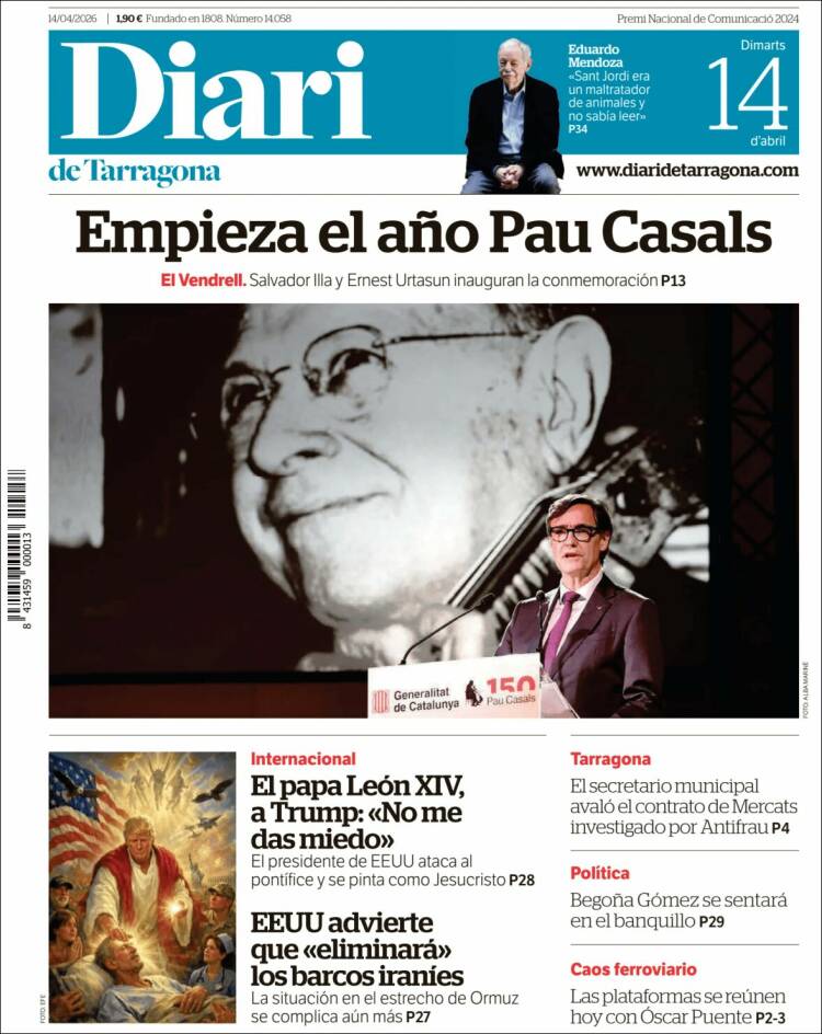 Portada de Diari de Tarragona (Espa&ntilde;a)