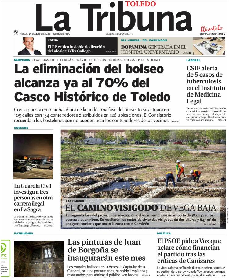 Portada de La Tribuna de Toledo (Spain)