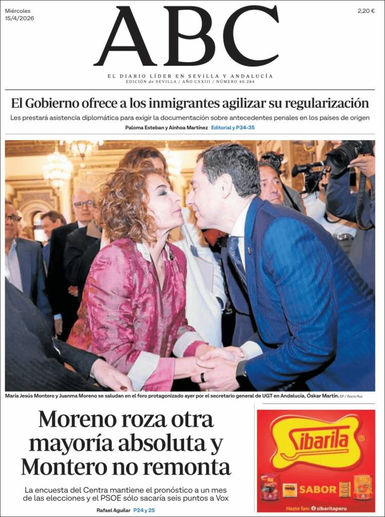 Portada de ABC - Sevilla (Espa&ntilde;a)