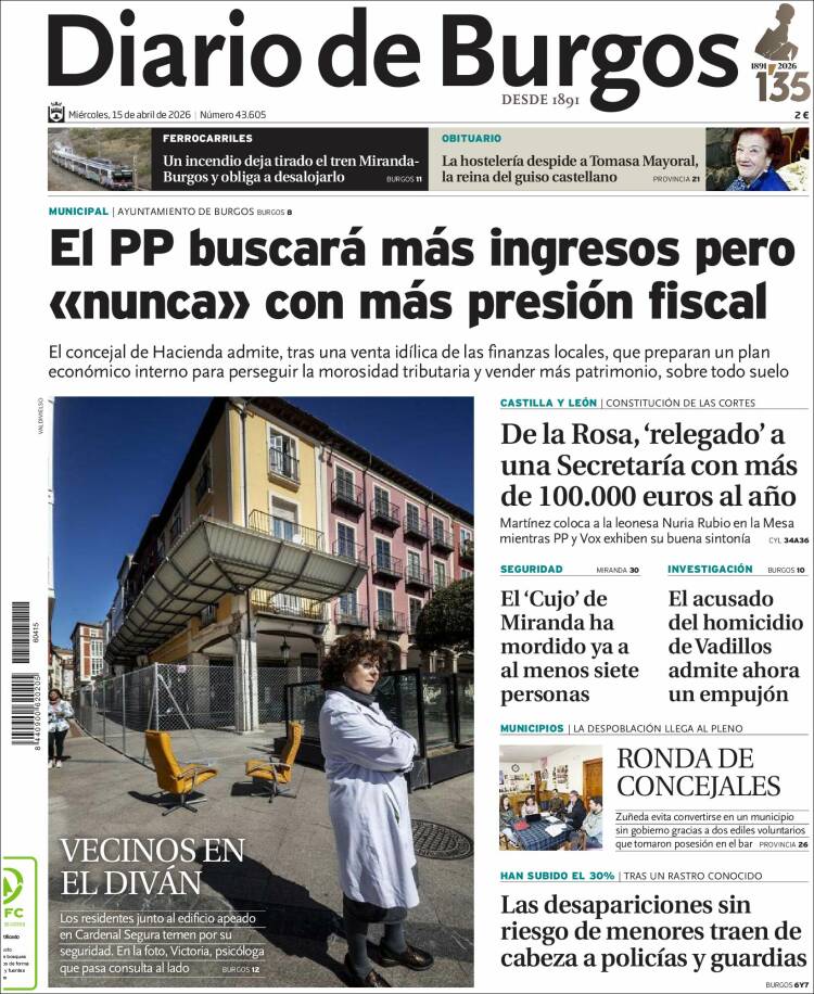 Portada de Diario de Burgos (Espa&ntilde;a)