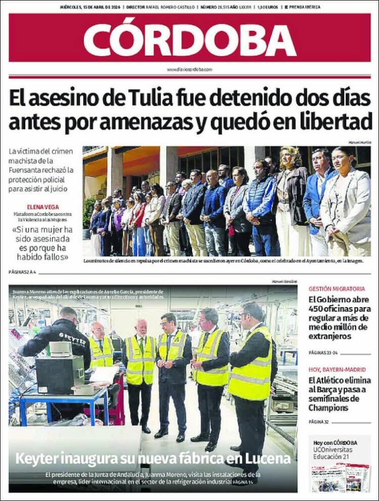 Portada de Diario de Córdoba (Espa&ntilde;a)