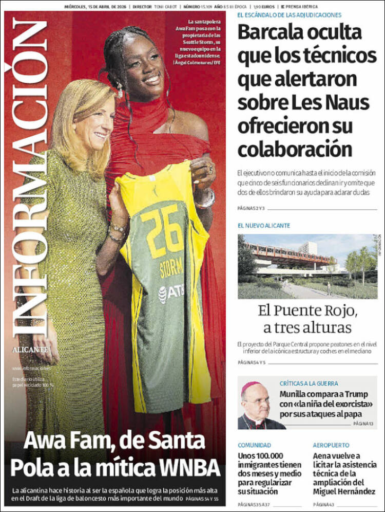 Portada de Diario Información (Espa&ntilde;a)