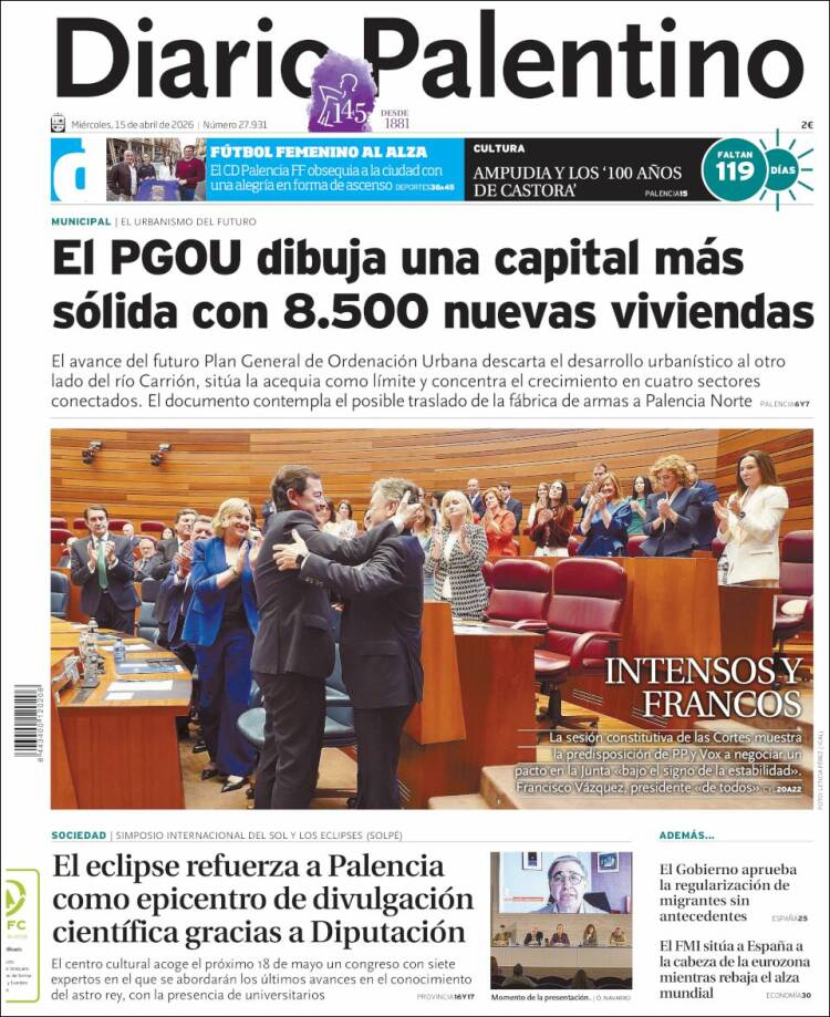 Portada de Diario Palentino (Espa&ntilde;a)