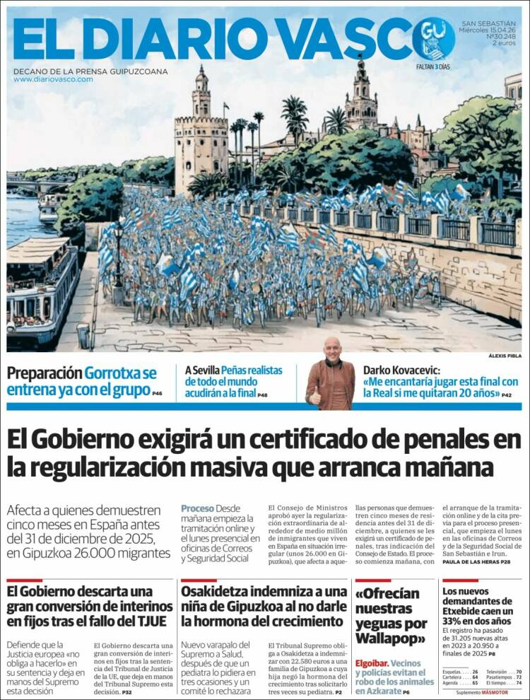 Portada de Diario Vasco (Espa&ntilde;a)