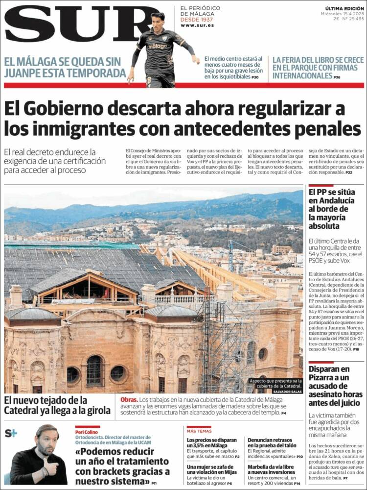 Portada de Diario el Sur (Espa&ntilde;a)