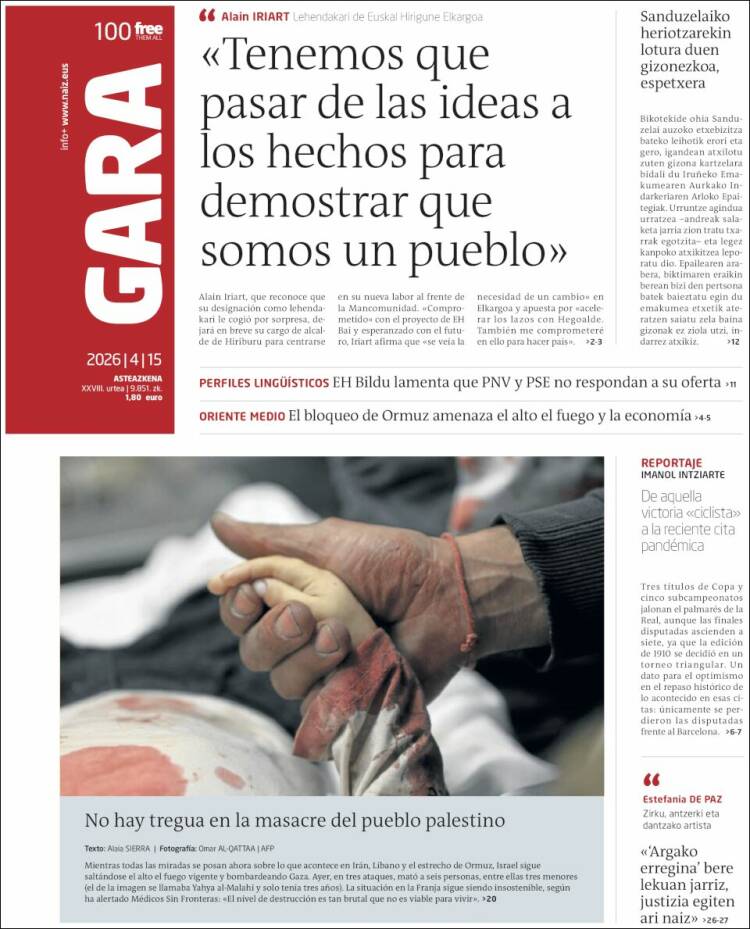 Portada de Gara (Espa&ntilde;a)