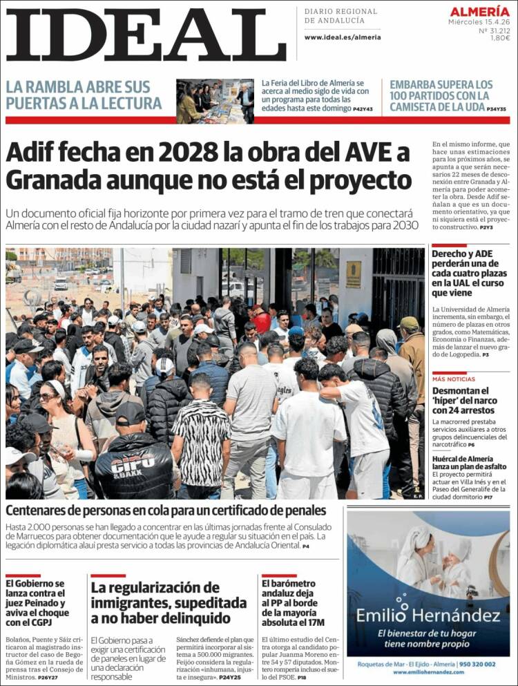 Portada de Ideal Almeria (Espa&ntilde;a)