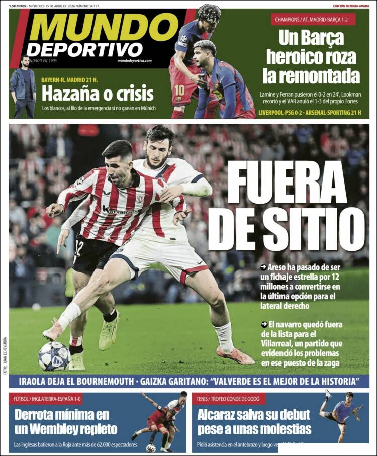 Portada de Mundo Deportivo Bizkaia (Espa&ntilde;a)