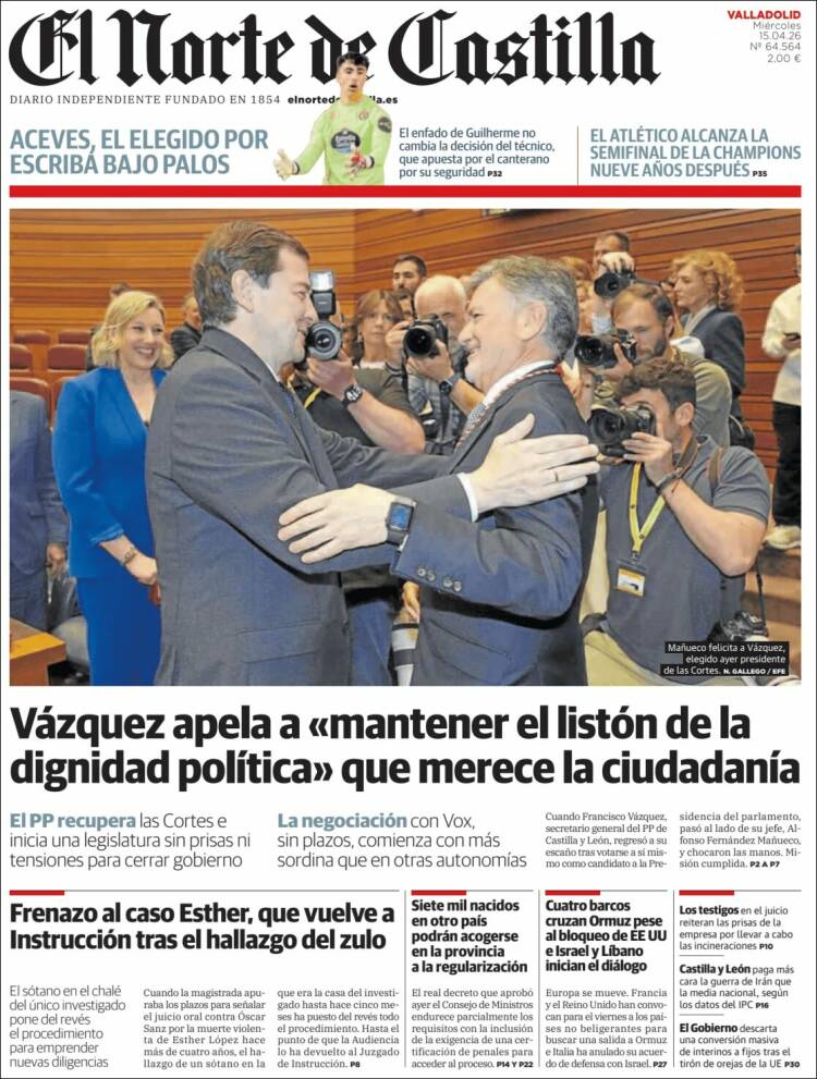 Portada de Norte de Castilla - Valladolid (Espa&ntilde;a)