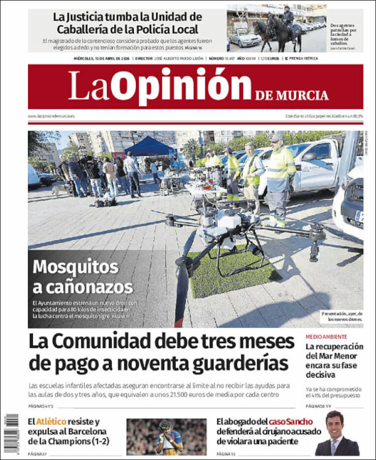Portada de La Opinión de Murcia (Espa&ntilde;a)
