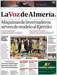 Portada de La Voz de Almería (Espa&ntilde;a)