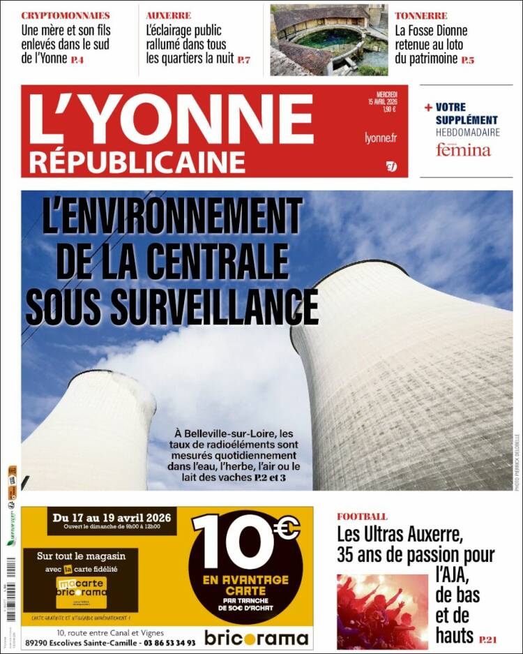 Portada de L'Yonne-Républicaine (Francia)