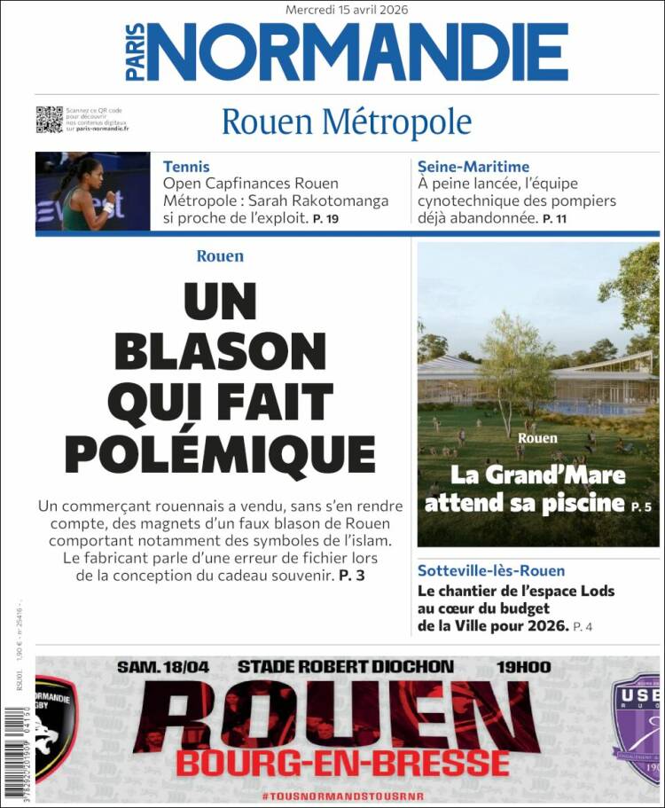 Portada de Paris Normandie (Francia)