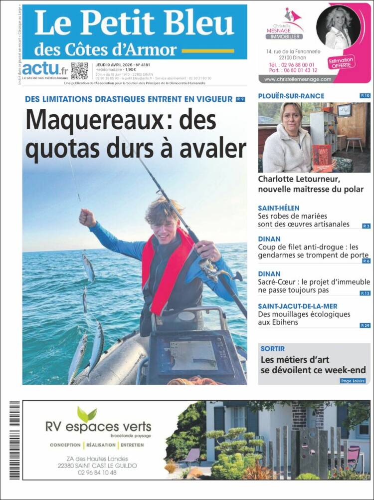 Portada de Le Petit Bleu (Francia)