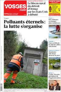 Portada de Vosges Matin (Francia)