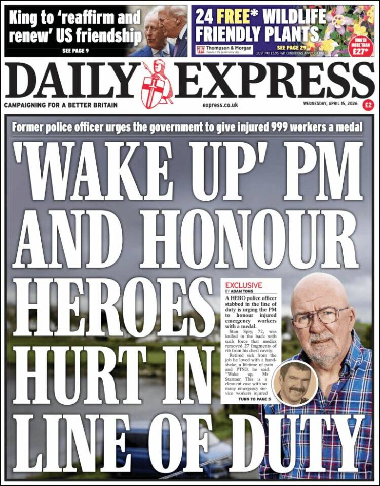 Portada de Daily Express (United Kingdom)