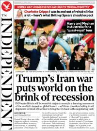 Portada de The Independent (United Kingdom)