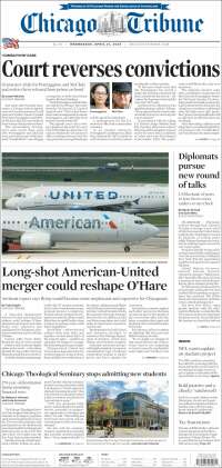 Portada de Chicago Tribune (USA)