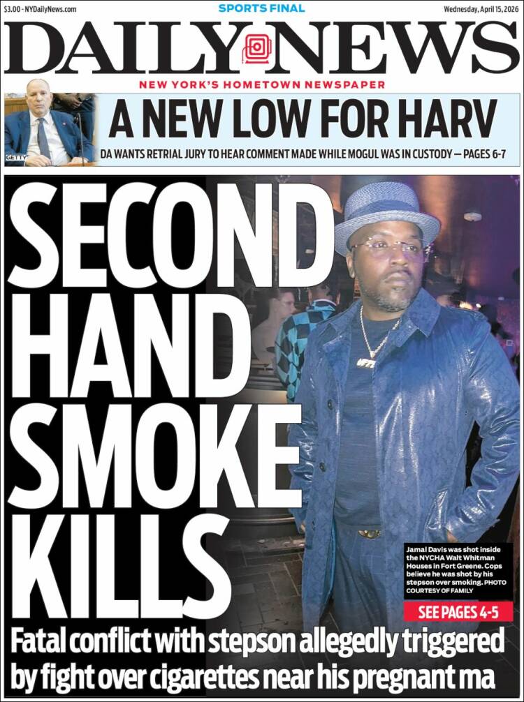 Portada de Daily News - New York (USA)