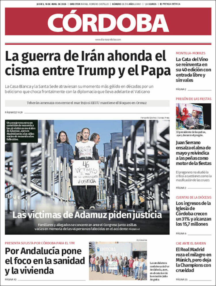 Portada de Diario de Córdoba (Espa&ntilde;a)