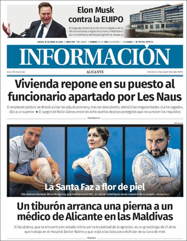 Portada de Diario Información (Espa&ntilde;a)