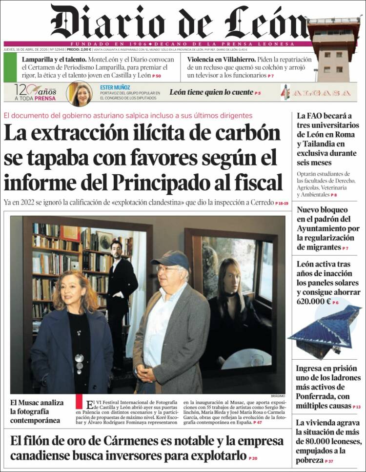 Portada de Diario de León (Espa&ntilde;a)