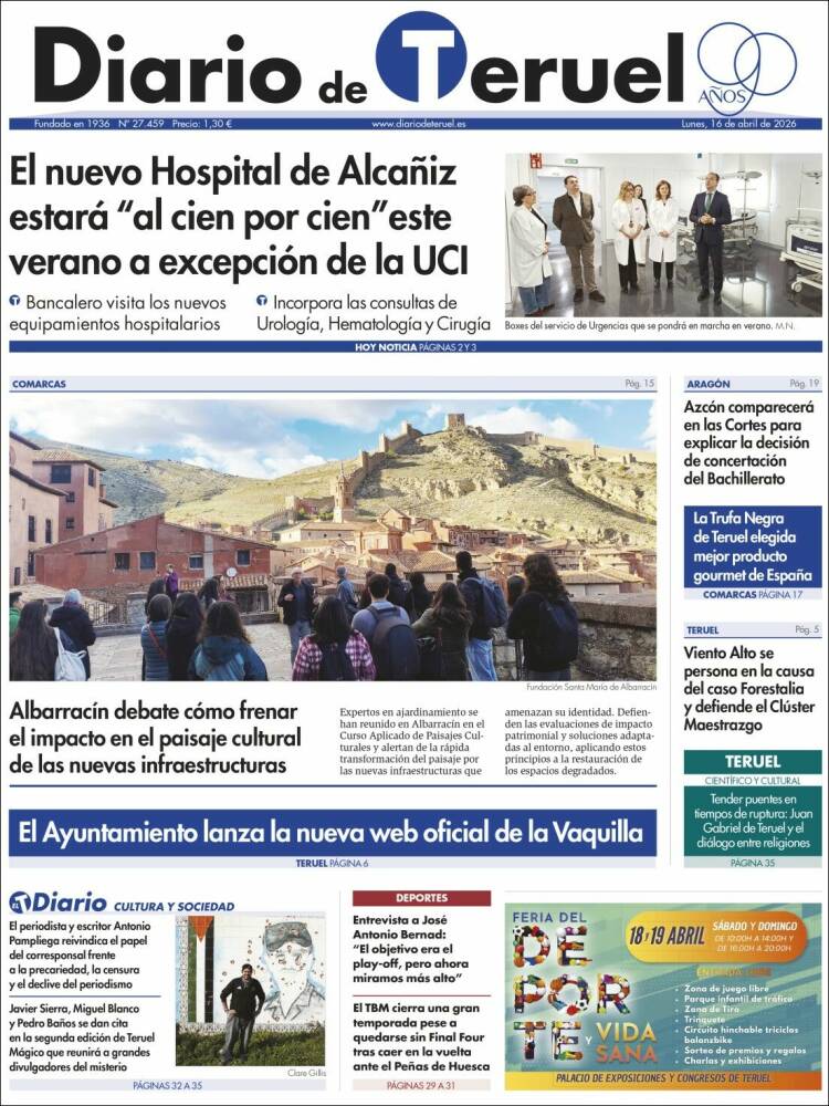 Portada de Diario de Teruel (Espa&ntilde;a)