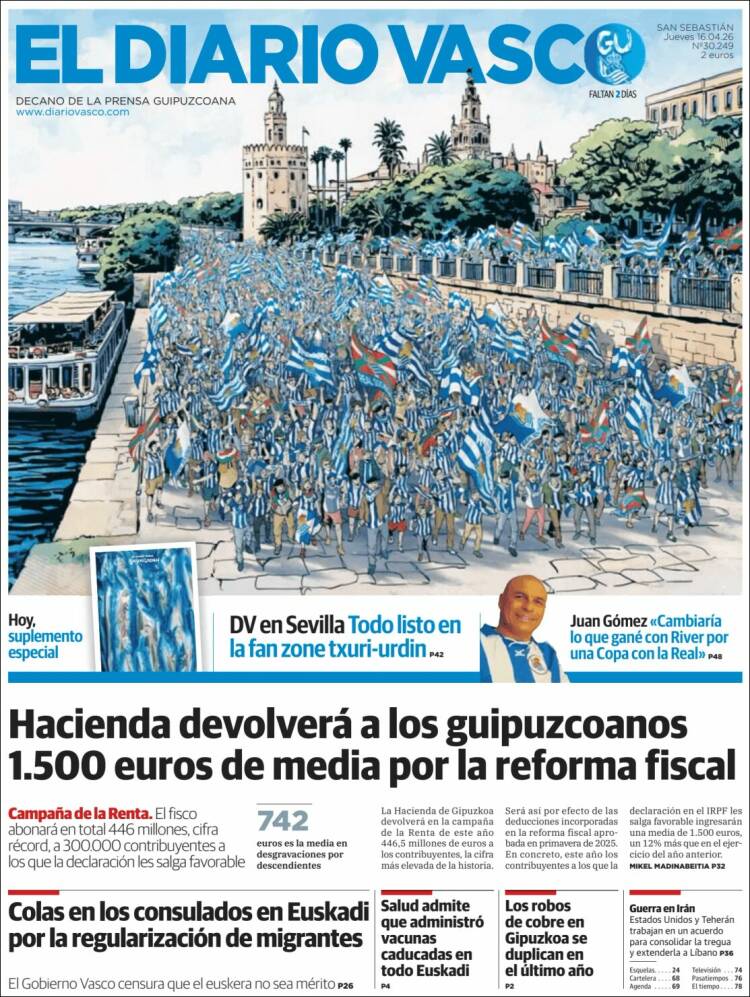 Portada de Diario Vasco (Espa&ntilde;a)