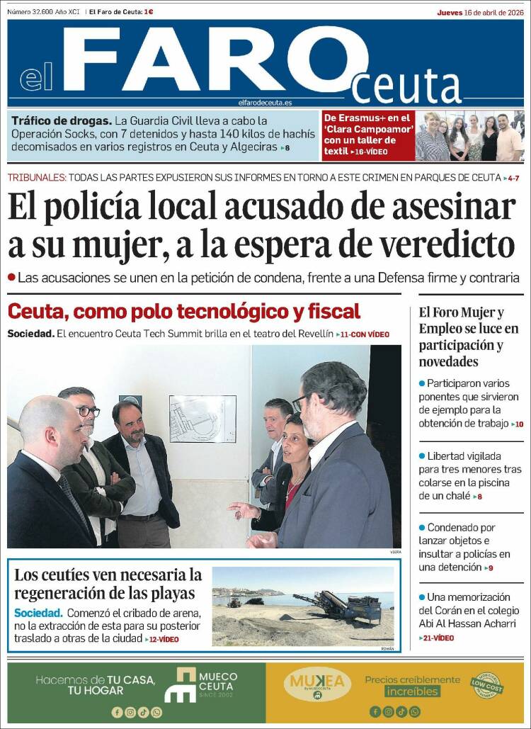 Portada de El Faro de Ceuta (Espa&ntilde;a)