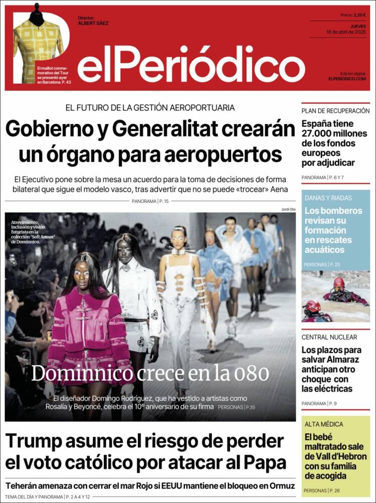 Portada de El Periódico (Espa&ntilde;a)