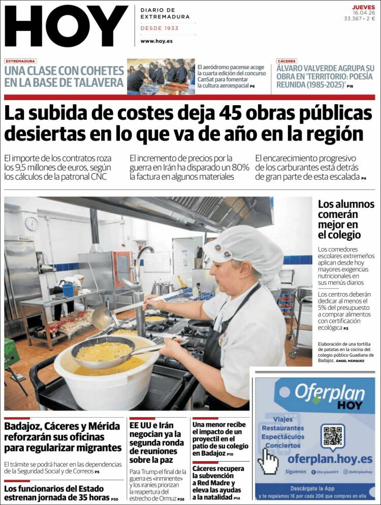 Portada de Hoy - Caceres (Espa&ntilde;a)