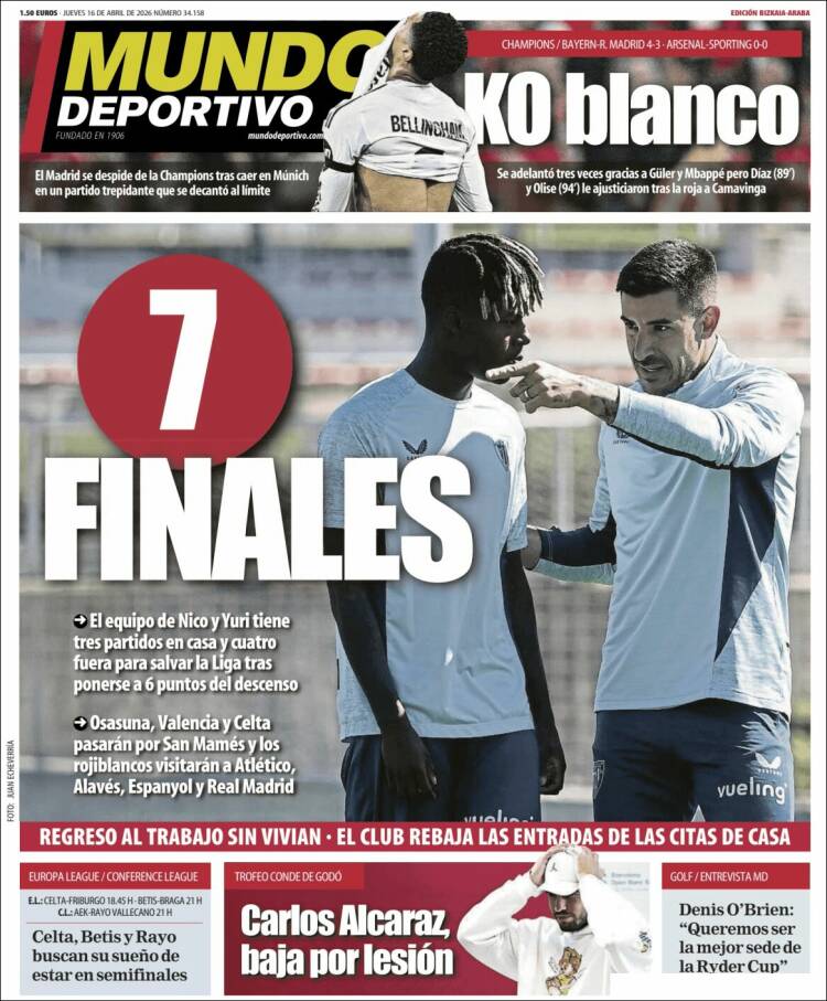 Portada de Mundo Deportivo Bizkaia (Espa&ntilde;a)