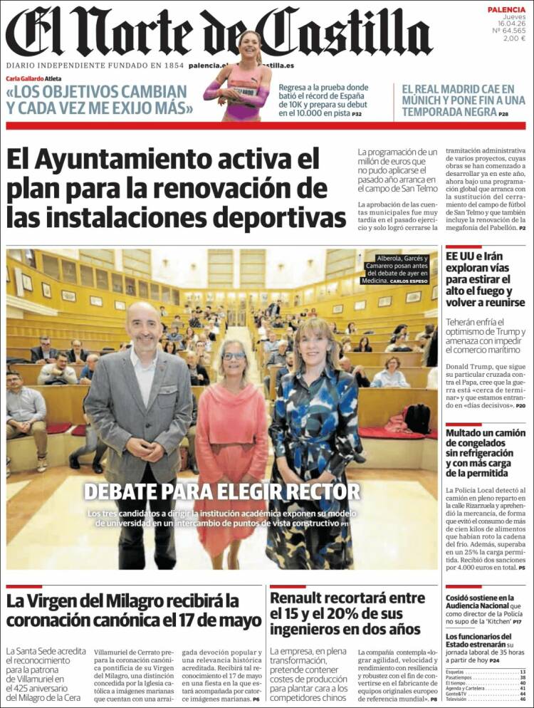 Portada de Norte de Castilla - Palencia (Espa&ntilde;a)