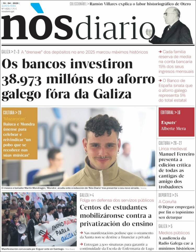 Portada de Nòs Diario (Espa&ntilde;a)
