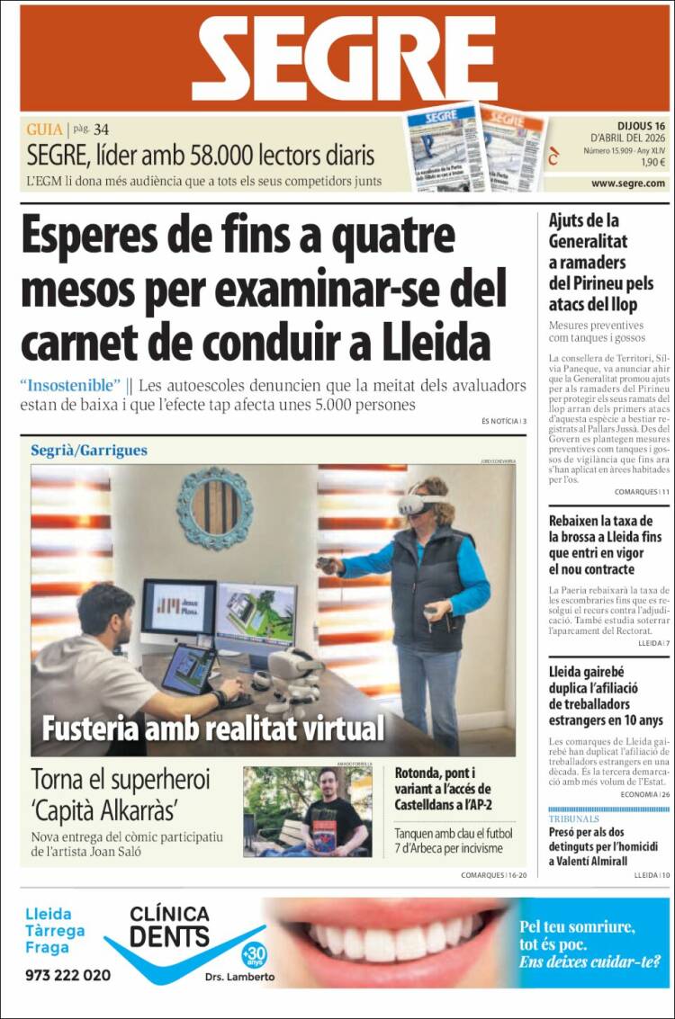 Portada de Segre (Espa&ntilde;a)