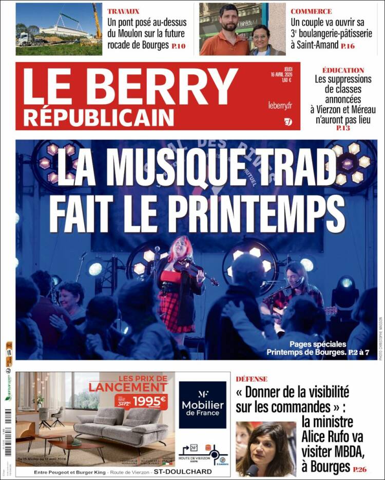 Portada de Berry Republicain (Francia)