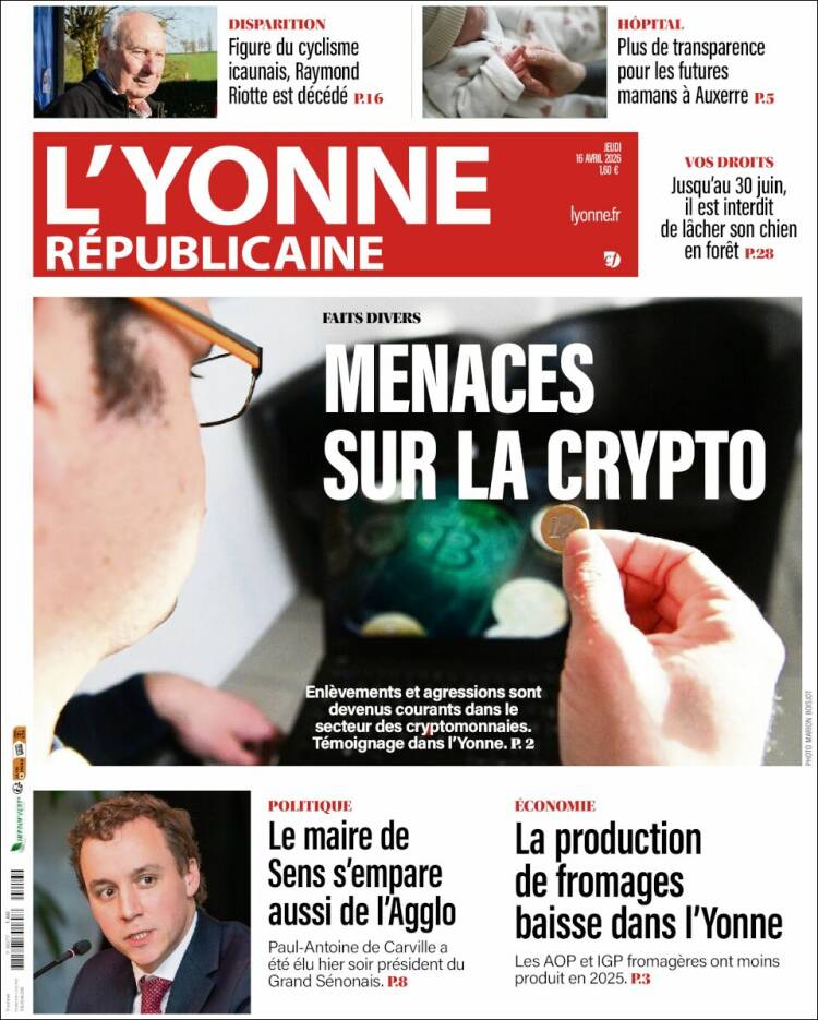 Portada de L'Yonne-Républicaine (Francia)