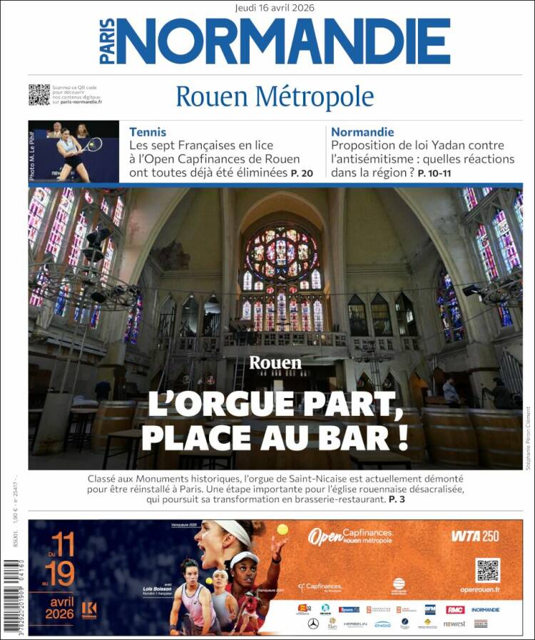 Portada de Paris Normandie (Francia)