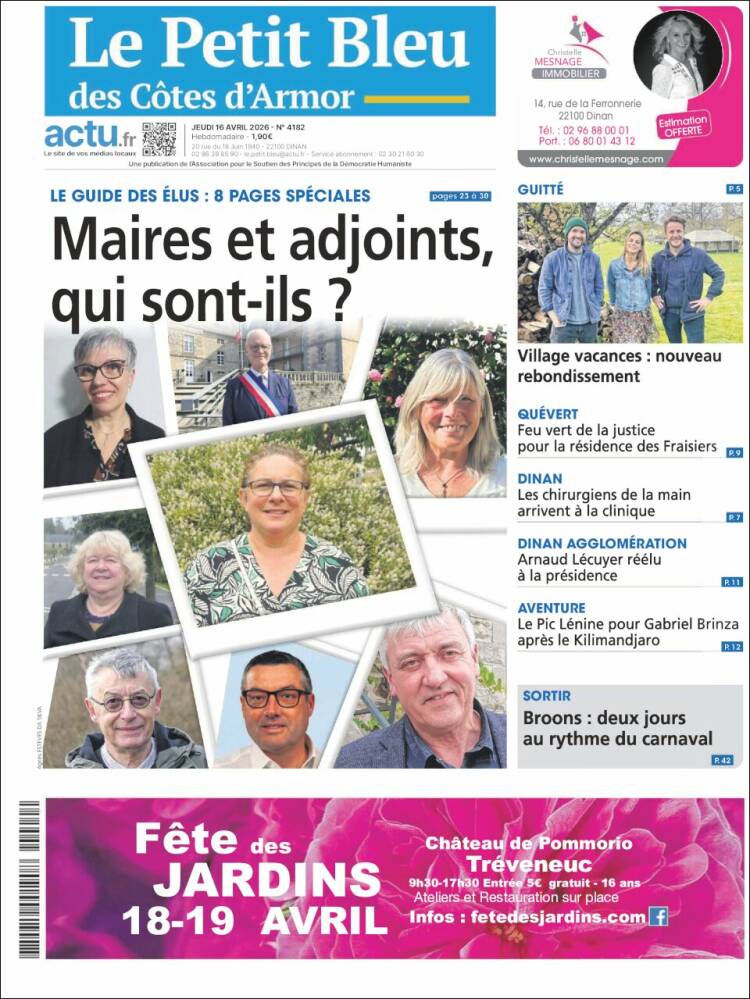 Portada de Le Petit Bleu (Francia)