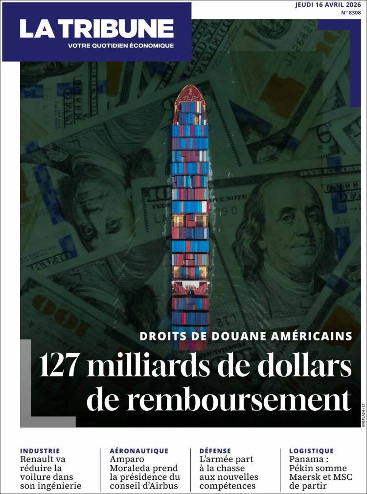 Portada de La Tribune (Francia)