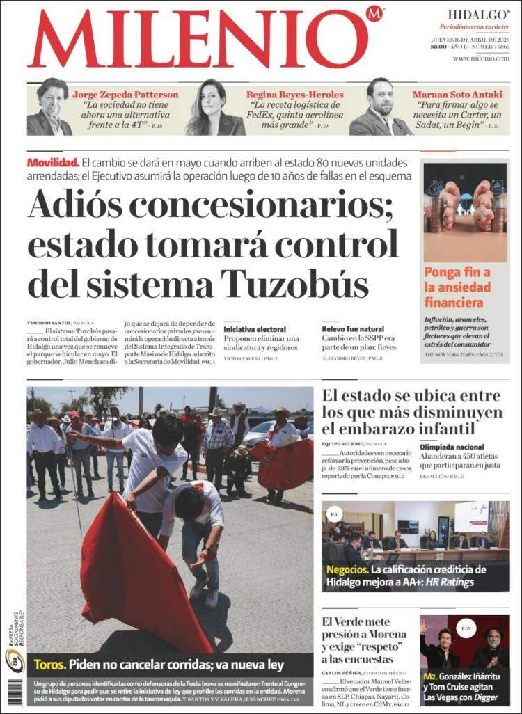Portada de Milenio de Hidalgo (M&eacute;xico)