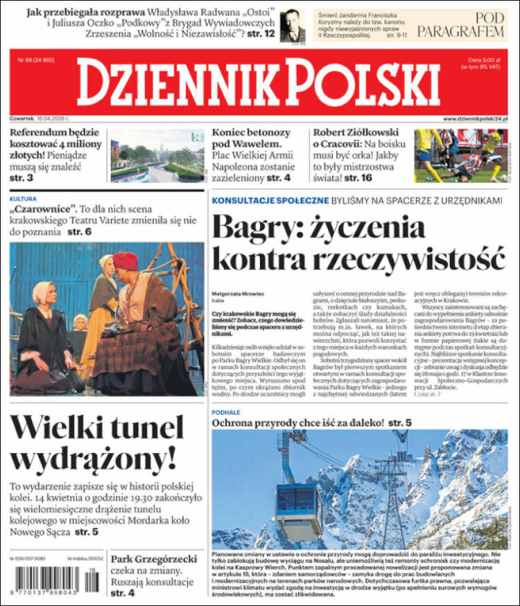 Portada de Dziennik (Polonia)