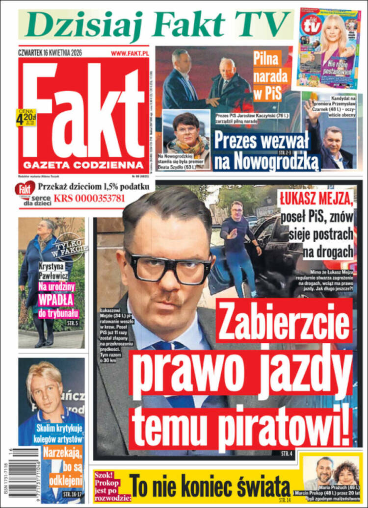 Portada de Fakt (Polonia)