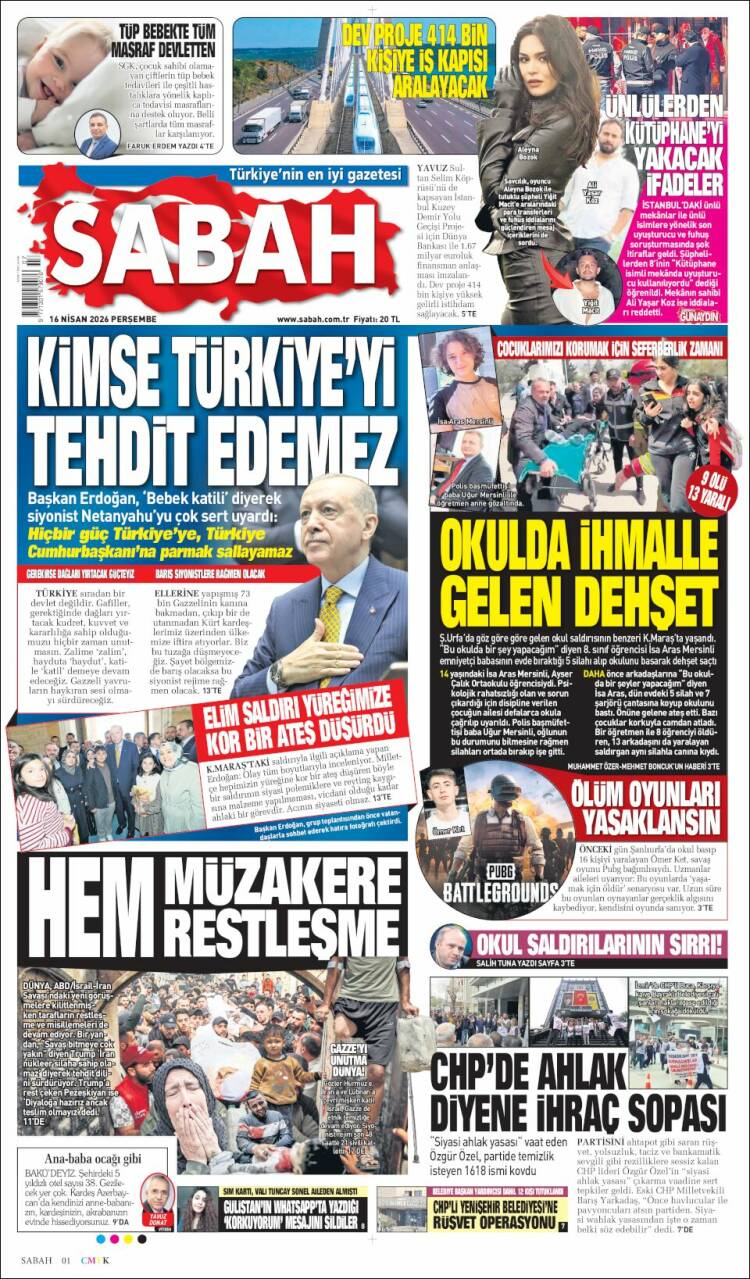 Portada de Sabah (Turqu&iacute;a)