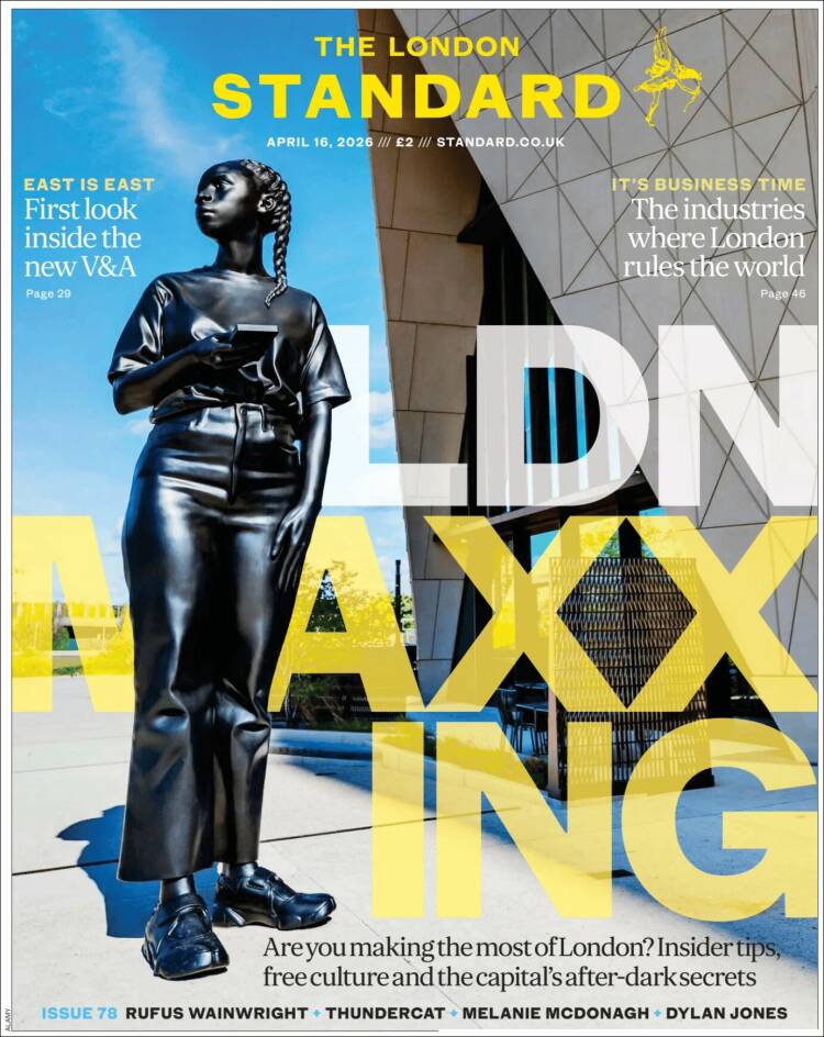 Portada de Evening Standard (Reino Unido)