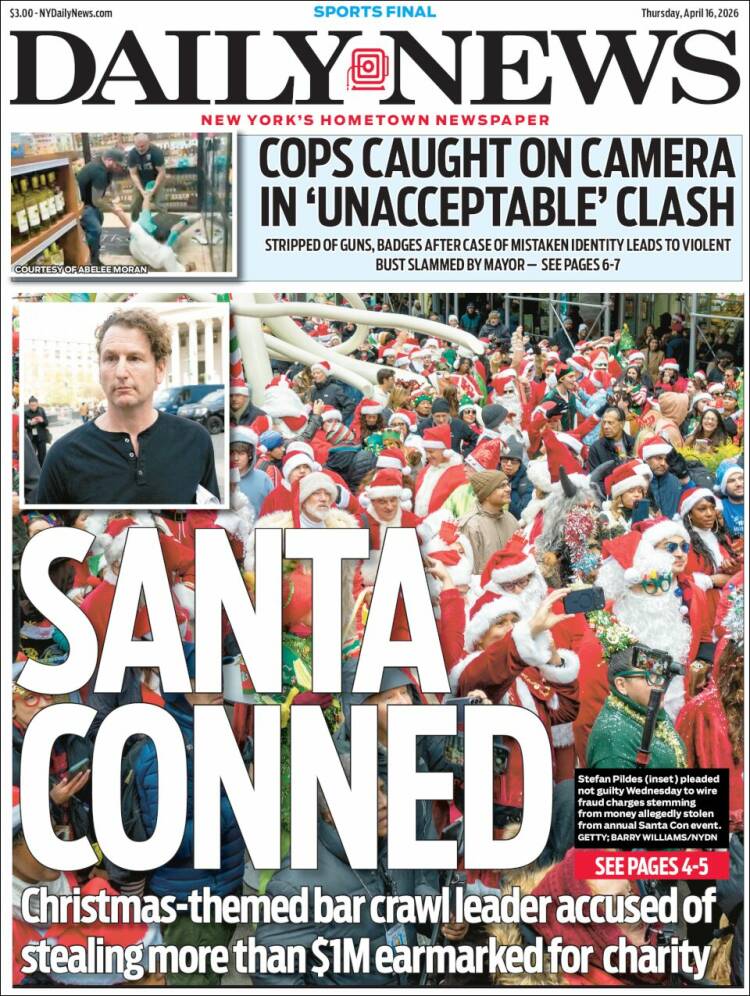 Portada de Daily News - New York (USA)