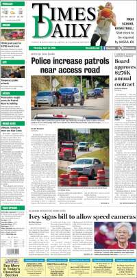 Portada de Times Daily (USA)