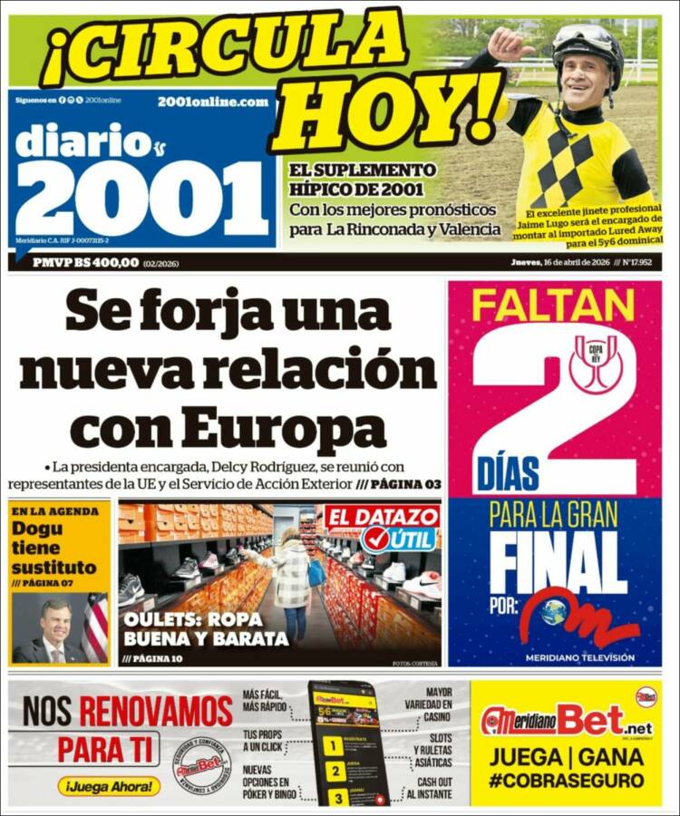 Portada de 2001 - Dosmiluno (Venezuela)